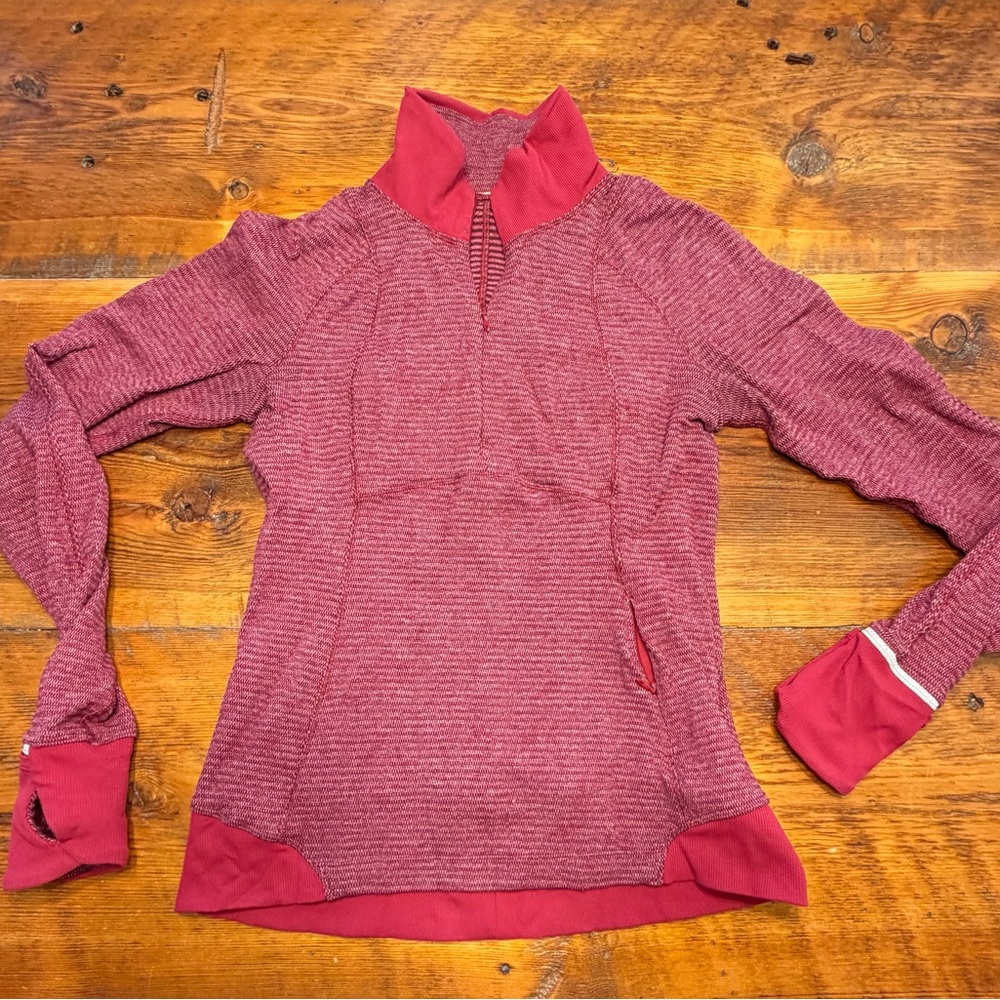 Lululemon half-zip long sleeve shirt- Burgundy colored